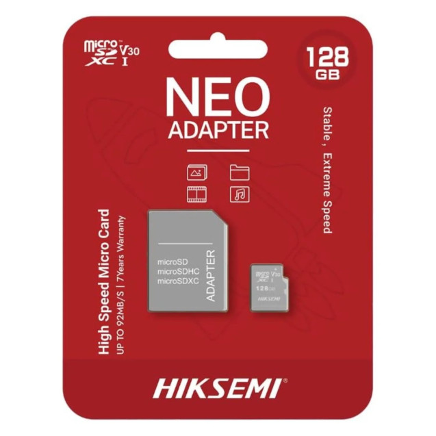 CARTAO MEMORIA 128GB HS-TF-C1/128G ADAPTER HIKSEMI