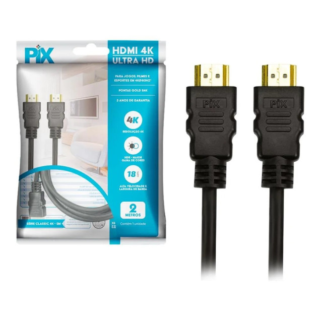 CABO HDMI 2.0 4K HDR 19P 30AWG 2 METROS