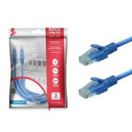 CABO DE REDE PATCH CORD 3 METROS C/RJ45 AZUL