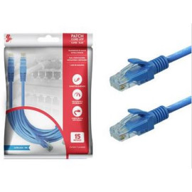 CABO DE REDE PATCH CORD 15 METROS C/RJ45 AZUL