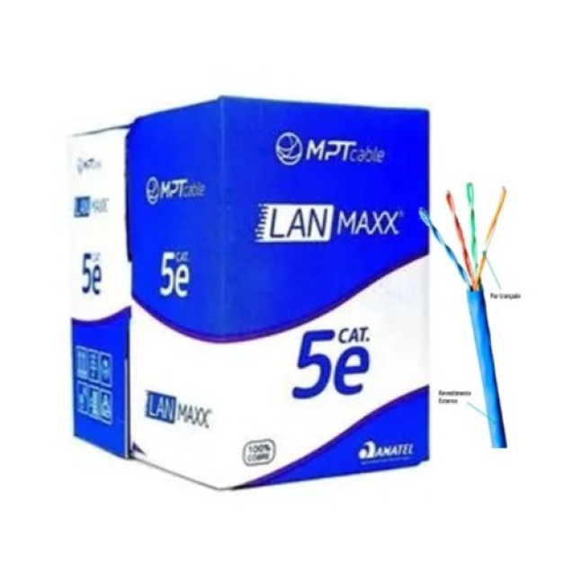 CABO UTP CAT 5E AZUL HOMOLOGADO 305M MPT