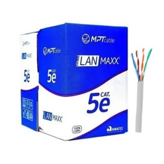 CABO UTP CAT 5E BRANCO HOMOLOGADO 305M MPT
