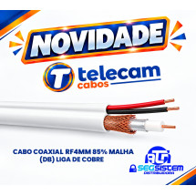 CABO COAXIAL RF 4MM MALHA DUPL BLIND BIPOL TELECAM