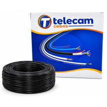 CABO EXTERNO CAT5E BLIND+DRENO C/ALIM 100M TELECAM