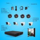 KIT 2MP DVR 4 CH +2 BUL +2 DOM TK-4142MH-MH HILOOK