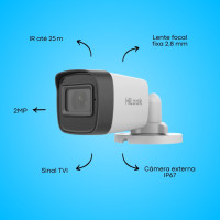 CAMERA BULLET 2MP IR 25M THC-B120-PIC 2,8MM HILOOK