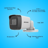 CAM BULLET 2MP DS-2CE16D0T-EXIPF 2,8MM IR 20M HIK