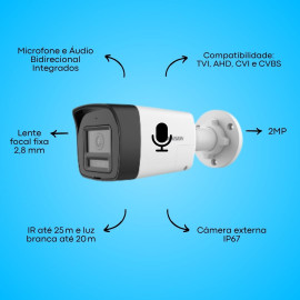 CAM BUL 2MP DS-2CE16DOT-LPTS 2,8 IR25M L.BR20M HIK