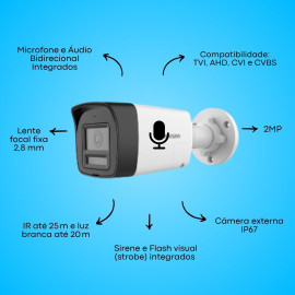 CAM BUL 2MP DS-2CE16DOT-LPXTS2,8 IR25M L.BR20M HIK