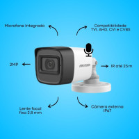CAMERA BULLET 2MP DS-2CE16D0T-ITPFS 2,8 IR 25M HIK