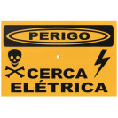 PLACA CERCA ELETRICA ALUMINIO