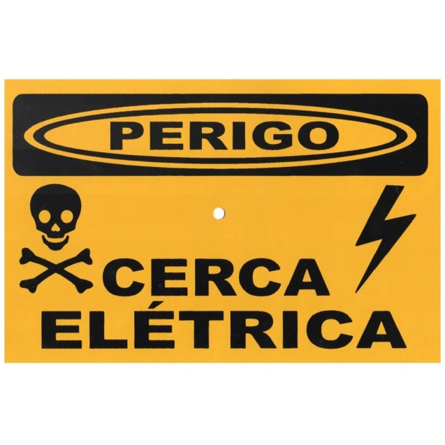 PLACA CERCA ELETRICA ALUMINIO