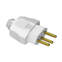 PLUGUE MACHO 180 2P+T 10A/250V BRANCO WEG