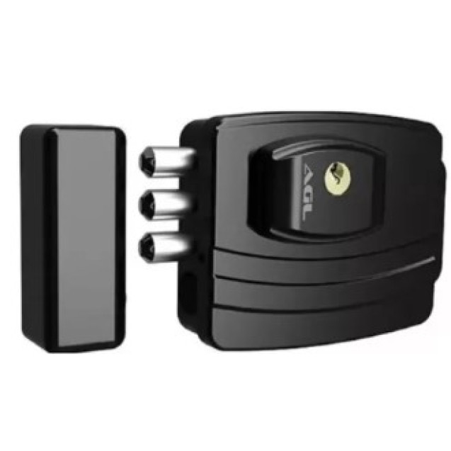 FECHADURA ELETR ULTRA PRETA 42MM CH SIMP.F.ESP AGL